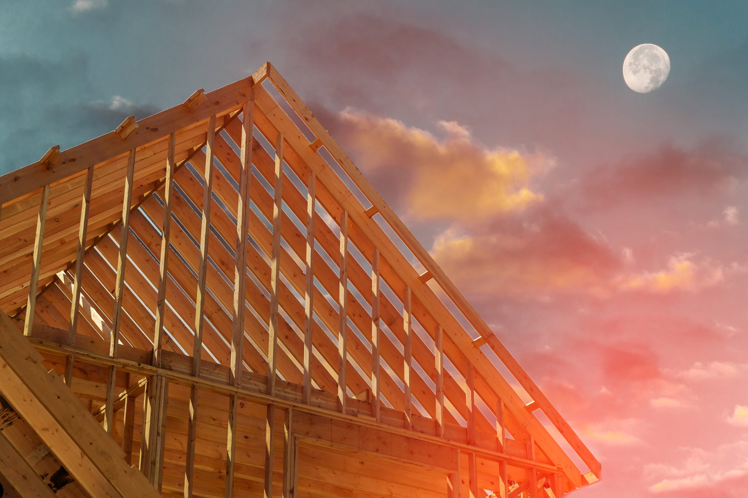 Construction and Roof progress to new house